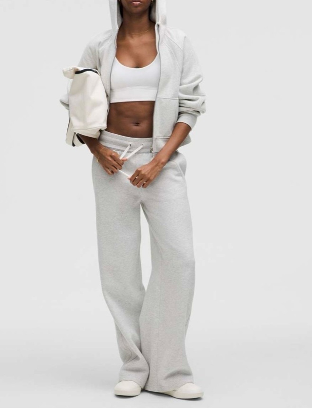 Lululemon scuba mide -rise wide-leg pant regular heathered ultralight gray